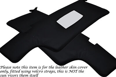 BLACK STITCH FITS PORSCHE 911 912  2X SUN VISORS LEATHER COVERS ONLY CUSTOM NEW