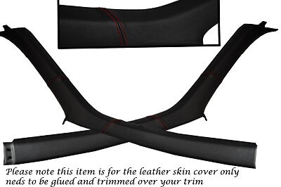RED STITCH FITS NISSAN SKYLINE R33 GTS GTR 93-98 WINDSCREEN PILLAR LTHR COVERS