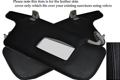 FITS SUBARU LEGACY 1998-2003 2X SUN VISORS LEATHER COVERS ONLY BLACK STITCH