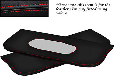 RED STITCHING FITS TRIUMPH HERALD 2X SUN VISORS LEATHER COVERS ONLY CUSTOM NEW