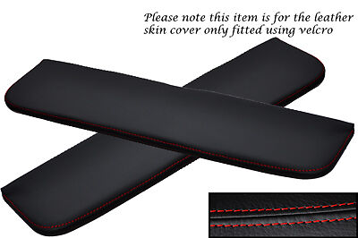 RED STITCH FITS MORRIS MM SEIRES 11 2X SUN VISORS LEATHER COVERS ONLY CUSTOM NEW