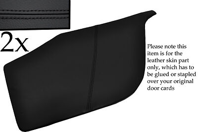 BLACK STITCHING FITS SCANIA 4 SERIES 2 X DOOR CARD TRIM LEATHER COVERS ONLY