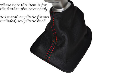 RED STITCHING FITS KIA RIO 2011+ LEATHER GEAR GAITER CUSTOM NEW MADE IN UK