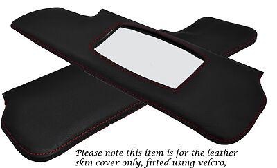 RED STITCH FITS TRIUMPH SPITFIRE GT6 62-80 2X SUN VISORS LEATHER COVERS ONLY