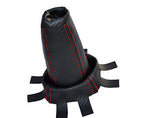 RED STITCH FITS HONDA CIVIC TYPE R 2006-2012 CARBON FIBER VINYL GEAR GAITER