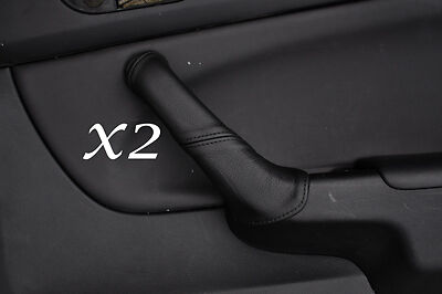 BLACK STITCH FITS HONDA ACCORD 2003-2007 2X REAR LEATHER DOOR HANDLE COVERS ONLY