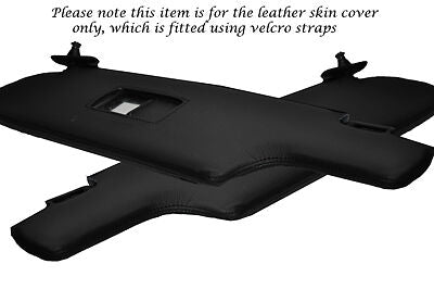 BLACK STITCHING FITS PORSCHE 928 77-95  2X SUN VISORS LEATHER COVERS ONLY