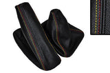 GERMAN FLAG STITCH FITS BMW E30 3 SERIES  82-91 LEATHER GEAR & HANDBRAKE GAITER
