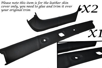 BLACK STITCH FITS TOYOTA MR2 MK3 00-07 WINDSCREEN PILLAR SURROUND LTHR COVERS