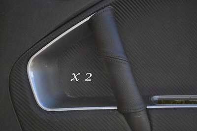 BLACK STITCHING FITS ALFA ROMEO MITO 2X DOOR HANDLE LEATHER COVERS ONLY