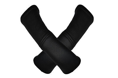 BLACK STITCHING FITS DODGE VIPER 1995-2002 2X DOOR HANDLE LEATHER COVERS