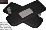 RED STITCHING FITS SEAT LEON MK1 1999-2006 2X SUN VISORS LEATHER COVERS ONLY