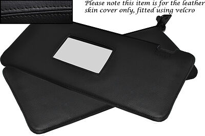 BLACK STITCHING FITS  LANCIA DELTA 86-94  2X SUN VISORS LEATHER COVER ONLY