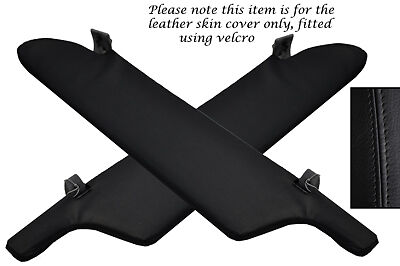 BLACK STITCH FITS VW T4 TRANSPORTER CARAVELLE CAMPER 2X SUN VISORS COVERS
