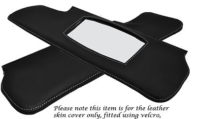 WHTE STITCH FITS TRIUMPH SPITFIRE GT6 62-80 2X SUN VISORS LEATHER COVERS ONLY