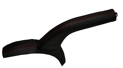 RED STITCHING FITS MITSUBISHI LANCER EVO 9 10 09-12 LEATHER HANDBRAKE GAITER