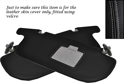 GREY STITCH FITS MITSUBISHI L200 WARRIOR K74 98-06 2X SUN VISORS LEATHER COVERS