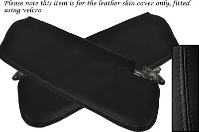 BLACK STITCH FITS HUMBER SCEPTRE HILLMAN HUNTER 2X SUN VISORS LEATHER COVER ONLY