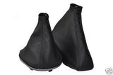 FITS ALFA ROMEO MITO GEAR HANDBRAKE GAITER BLACK STITCHING 2008-2013 CUSTOM NEW