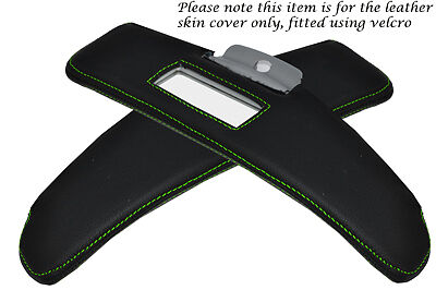 GREEN STITCHING FITS SMART ROADSTER 03-05 2X SUN VISORS LEATHER COVERS ONLY
