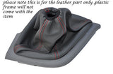 RED STITCHING FITS CITROEN RELAY 2007-2012 GREY LEATHER GEAR GAITER CUSTOM NEW
