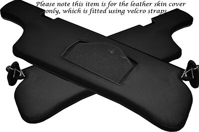 BLACK STITCH FITS NISSAN 300ZX Z32 90-95 2X SUN VISORS LEATHER COVERS ONLY