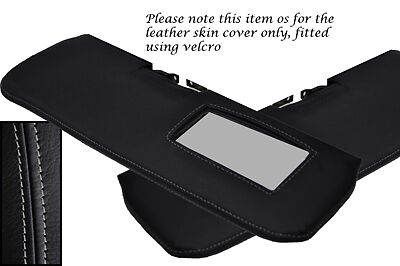 GREY STITCHING FITS LOTUS ELAN M100 2X SUN VISORS LEATHER COVERS ONLY CUSTOM NEW