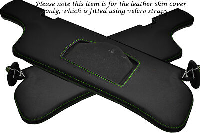 GREEN STITCH FITS NISSAN 300ZX Z32 90-95 2X SUN VISORS LEATHER COVERS ONLY