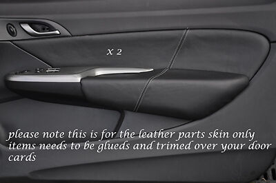 GREY STITCHING FITS HONDA CIVIC TYPE R 06-11 2X FRONT DOOR CARD TRIM LTHR COVERS