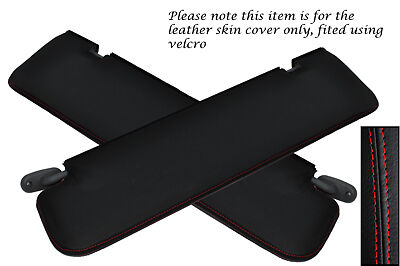 RED STITCHING FITS MERCEDES VITO W638 96-03 2X SUN VISORS LEATHER COVERS ONLY