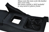 BLACK STITCHING FITS SUZUKI CAPPUCCINO 91-95 LEATHER GEAR & HANDBRAKE GAITER