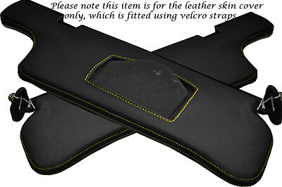 YELLOW STITCH FITS NISSAN 300ZX Z32 90-95 2X SUN VISORS LEATHER COVERS ONLY