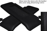 BLACK STITCHING FITS ALFA ROMEO 164 87-98 2X SUN VISORS LEATHER COVER ONLY