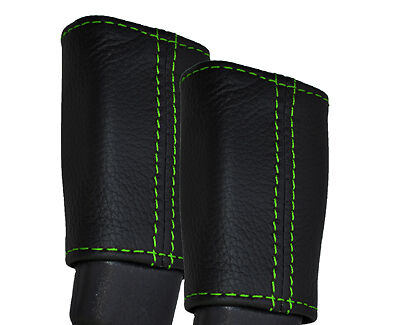 GREEN STITCHING FITS VAUXHALL OPEL CORSA D 2006+ 2X FRONT SEAT BELT STALK COVERS
