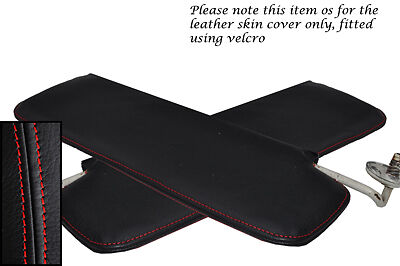 RED STITCH FITS LOTUS ELAN PLUS 2  2X SUN VISORS LEATHER COVERS ONLY CUSTOM NEW