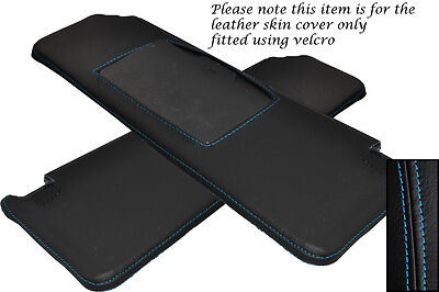 BLUE STITCHING FITS RENAULT 5 & GT TURBO 2X SUN VISORS LEATHER COVERS ONLY