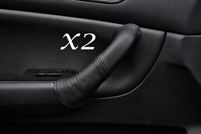 BLACK STITCHING FITS  HONDA ACCORD 03-07 2X LEATHER DOOR HANDLE COVERS ONLY