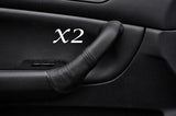 BLACK STITCHING FITS  HONDA ACCORD 03-07 2X LEATHER DOOR HANDLE COVERS ONLY
