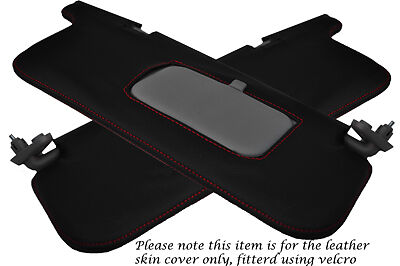 RED STITCH FITS SUBARU IMPREZA WRX STI 92-98 2X SUN VISORS LEATHER COVERS ONLY