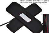 RED STITCH FITS FIAT CINQUECENTO 91-99 2X SUN VISORS LEATHER COVERS ONLY