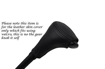 BLACK STITCH FITS FORD FIESTA MK5 1995-2001 AUTO AUTOMATIC KNOB LEATHER COVER