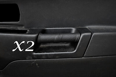 BLACK STITCH FITS MITSUBISHI SHOGUN PININ 99-07 2X FRONT DOOR HANDLE COVERS