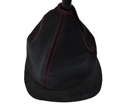 RED STITCH FITS FORD TRANSIT MK5 94-00 BLACK GEAR GAITER FITS OVER RUBBER