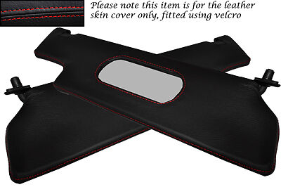 RED STITCH FITS RENAULT ALPINE GTA V6 2X SUN VISORS LEATHER COVERS ONLY