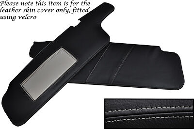 GREY STITCH FITS RANGE ROVER P38 1994-2002 2X SUN VISORS LEATHER COVERS ONLY