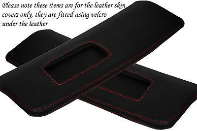 RED STITCH FITS TRIUMPH HERALD VITESSE 61-75 2X SUN VISORS LEATHER COVERS ONLY