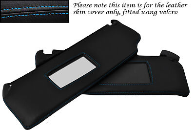 BLUE STITCHING FITS RENAULT CLIO MK1 1990-1998 2X SUN VISORS LEATHER COVERS ONLY