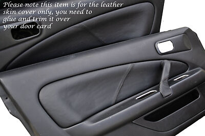 BLACK STITCH FITS NISSAN SILVIA 200SX S15 1999+ 2 X DOOR CARD TRIM LTHR COVERS