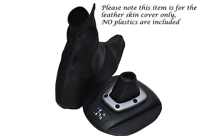 BLACK STITCHING FITS ALFA ROMEO 147 SELESPEED SET OF GAITERS BLACK LEATHER