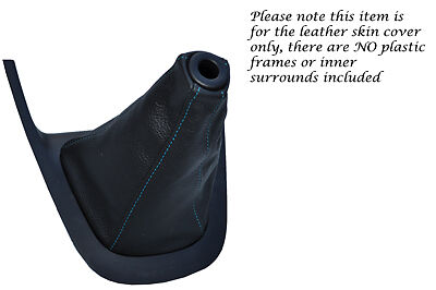 FITS HYUNDAI I10 LEATHER GEAR GAITER SHIFT BOOT L BLUE ST CUSTOM NEW MADE IN UK